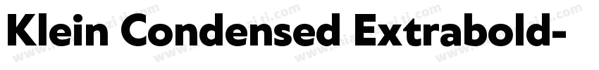 Klein Condensed Extrabold字体转换